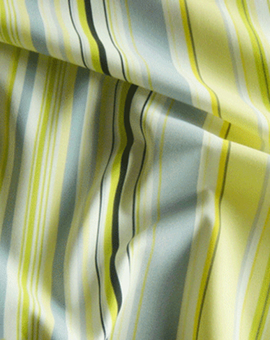 Bright Stripe Cotton Fabric | Lemon