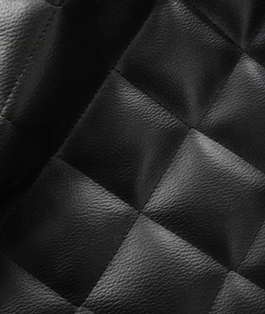 Soft Feel Quilted Upholstery Fabric FR | Black