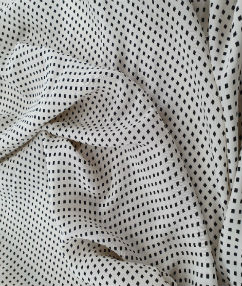 Printed Cupra Silk Fabric | Cream