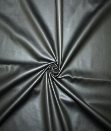 Lightweight Leather Look PU Fabric - Khaki