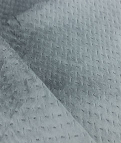 Basket Weave Velvet Upholstery Fabric - Grey