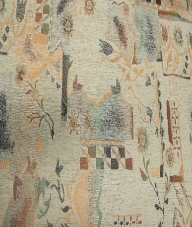 Multi Neutral Tapestry Upholstery Fabric  - Beige