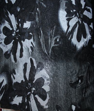 Viscose Burnout Fabric | Black/White