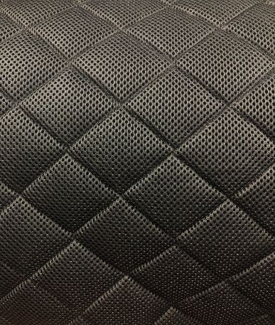 Quilted Spacer Fabric - Box | Black