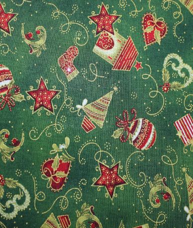 Christmas Bauble Print Poplin