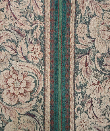 Floral Tapestry Stripe Upholstery 