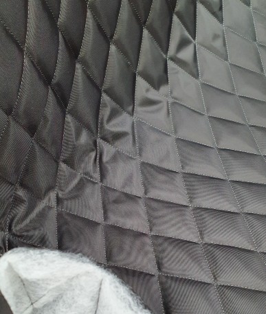 Quilted Fabric Diamond Design - Black