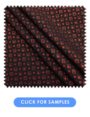 Clearance Polyester square print Fabric | Red