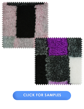 Vet Fur Fabric Non Slip Mosaic  | Pink