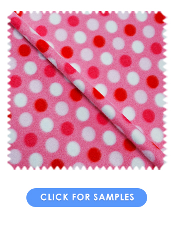 Pink Spotty Fleece Fabric | Pink