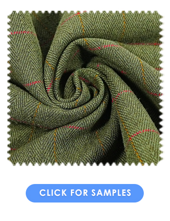 100% Polyester Tweed Teflon Finish | Green