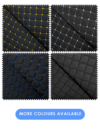 Quilted Jacquard- Car Seating Fabric  | Black Stitch