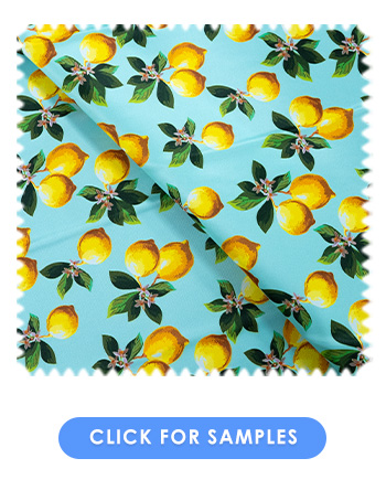 Raining Lemon Printed Fabric | Multi