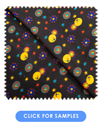 Cosmic Dust Micro Fleece Fabric | Black