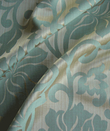 Newbury Pastel Flower Curtain Material | Azure