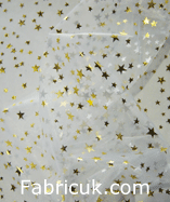Organza Stars - White Gold Stars
