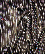 Cyber Streak Holographic Fabric | Black and Silver