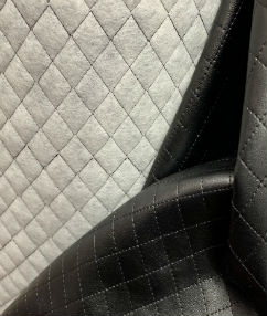 Diamond Quilted Leatherette | Black