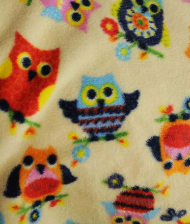 Multi Coloured Owl Fleece - Multicolour