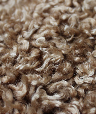 Curly Fun Fur Fabric(D) - Brown