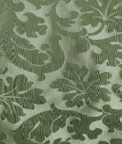 Olive Green Leaf Curtain Fabric