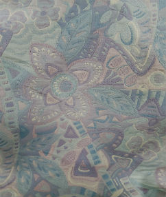 Padded Pastel Flower Upholstery Fabric