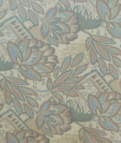 Cross Stitch Style Floral Upholstery  - Pale Multi Coloured